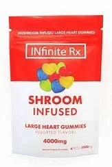 INfinite Rx Shroom Infused Large Heart Gummies Edibles (4000mg)